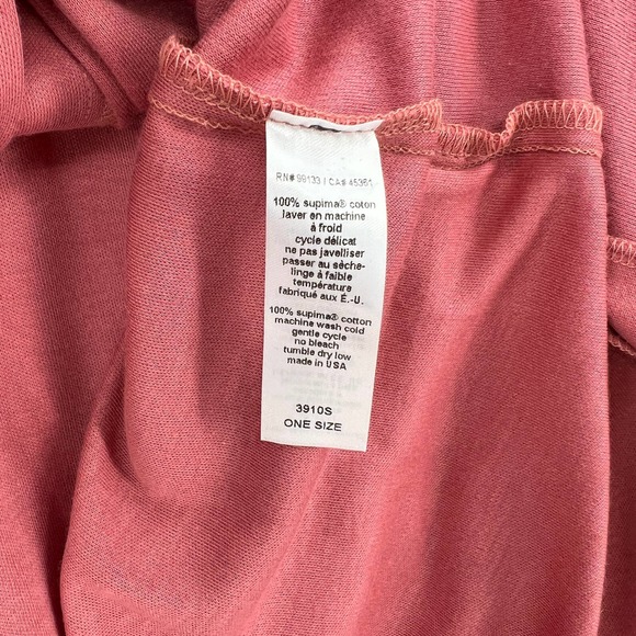 HANKY PANKY Womens Pima Cotton Robe Pink One Size Mid-length Long Sleeve NWT - Picture 7 of 8